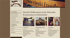 Desktop Screenshot of korkenzieher-weinstube.de