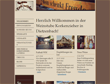 Tablet Screenshot of korkenzieher-weinstube.de